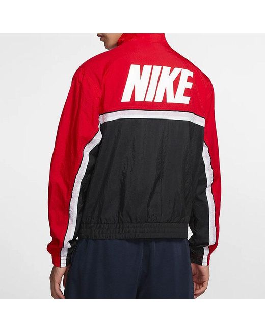 Nike Red Throwback Basketball Jacket for men
