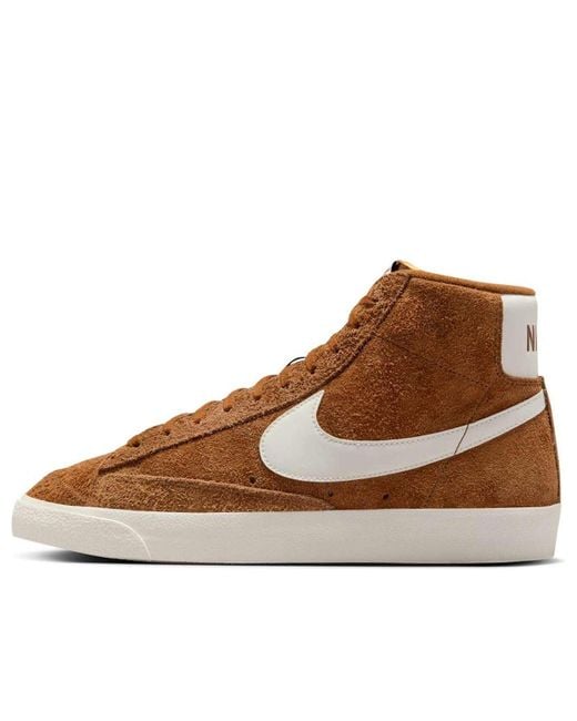 Nike Brown Blazer Mid '77 Premium 'Light British Tan Hyper Crimson Sail' for men