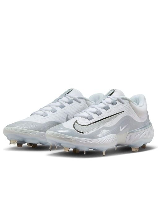 Nike White Alpha Huarache Elite 4 Low Wolf' for men