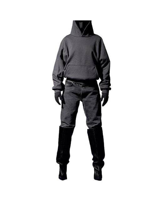 Yeezy Gap Ss22 Logo Shrunken Hoodie 'Dark' in Grey for Men | Lyst UK