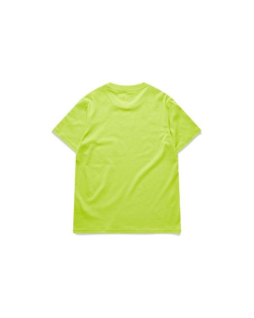 FILA FUSION Multi-color Alphabet Shoulder Short Sleeve Fluorescence Yellow Green for men