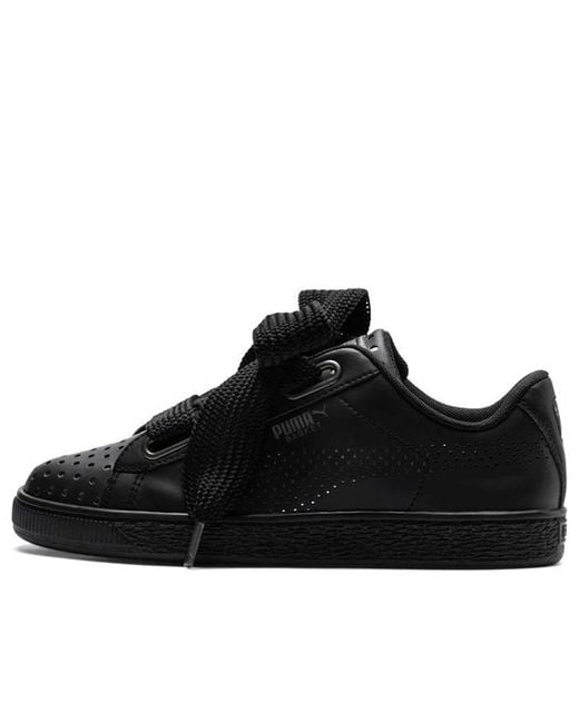 PUMA Black (Wmns) Basket Heart Ath Lux