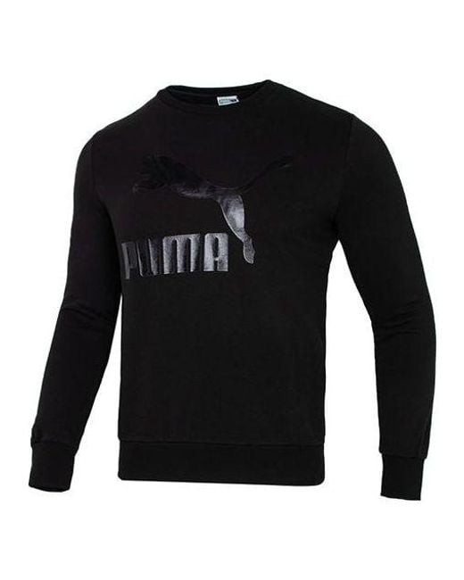 PUMA Black Classics Logo Crew Neck Sweater for men