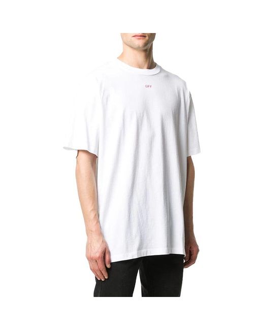 Off-White c/o Virgil Abloh White Stencil Arrows Printing Short Sleeve for men