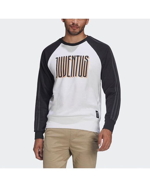 Adidas Black Juventus Soccer/Football Training Sports Round Neck Pullover for men