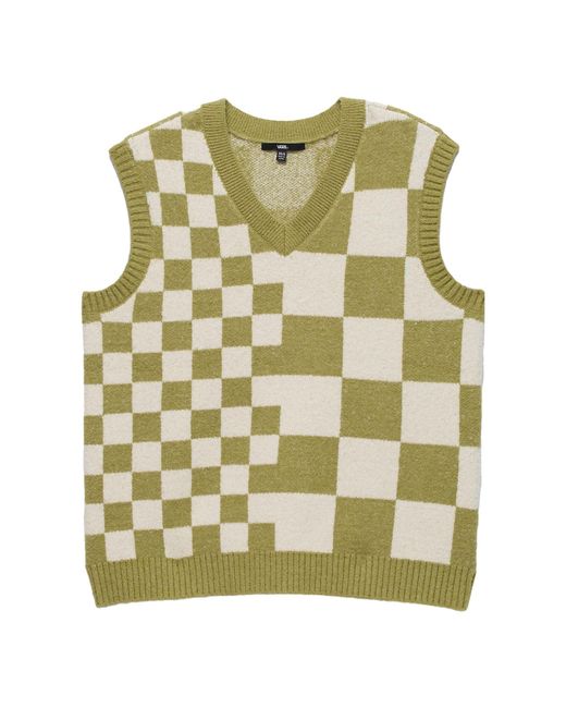Vans Green Courtyard Checker Sweater Vest
