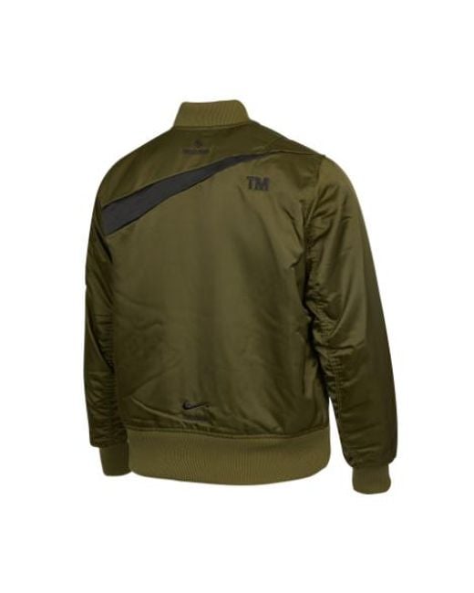 Nike Green Therma-Fit Synthetic Phil Reversible Bomber Jacket Asia Sizing 'Rough' for men