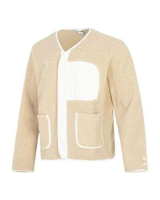 PUMA White Das Cc Stand Collar Jacket for men