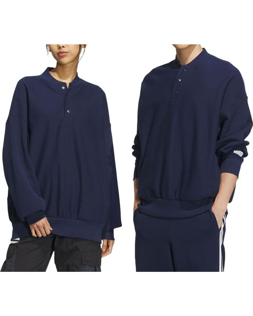 Adidas Blue Originals X Notitle Crew Sweatshirt for men