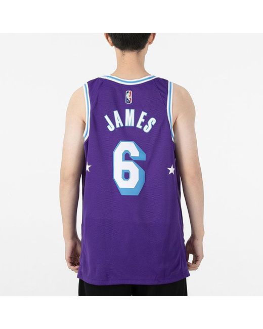 Nike Purple Nba Anthony Davis Los Angeles Lakers 2021/22 City Edition Jersey #3 for men