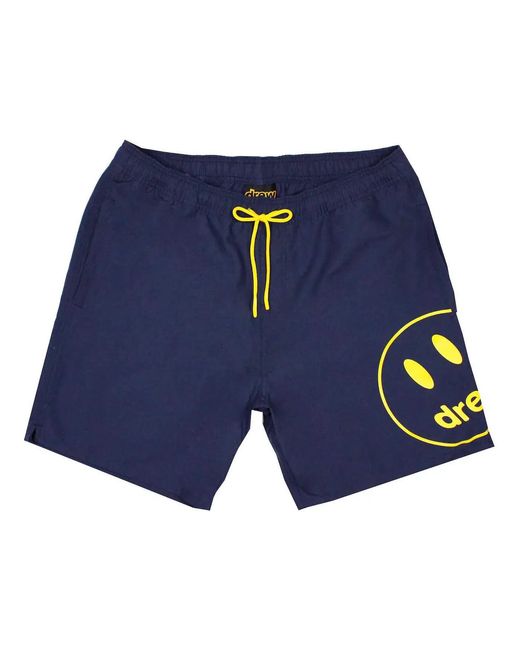 Drew House Blue Mascot Pool Shorts for men