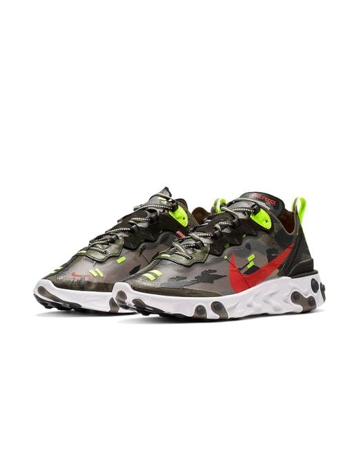 Nike Red React Element 87 'Camo' for men