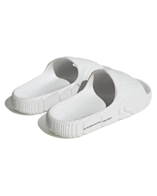 Adidas White Adilette 22 Slides 'Crystal' for men