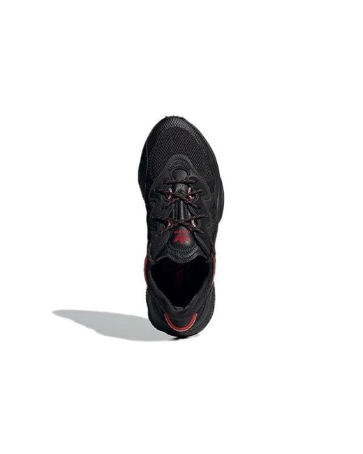 Adidas Black Ozweego Scarlet' for men