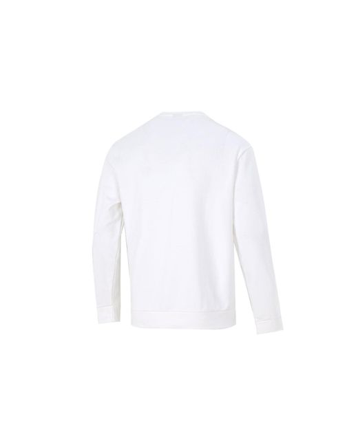 PUMA White Training Sports Breathable Round Neck Pullover for men