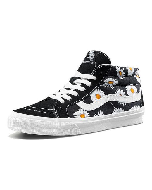 Vans Sk8-Mid Flower Pattern in Black for Men | Lyst