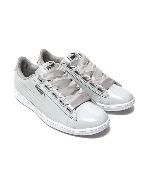 PUMA White (Wmns) Vikky Ribbon Patent Casual'