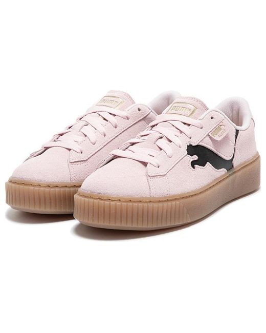 PUMA Pink (Wmns) Suede Platform Shoes Gum'
