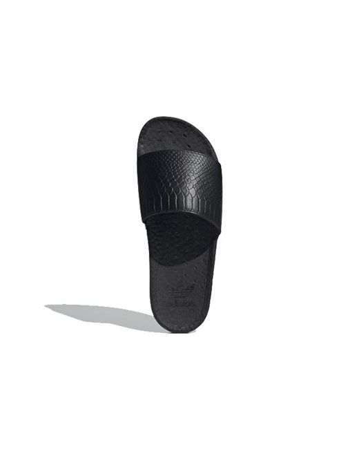 Adidas Blue Adilette Boost Slides 'Snakeskin' for men