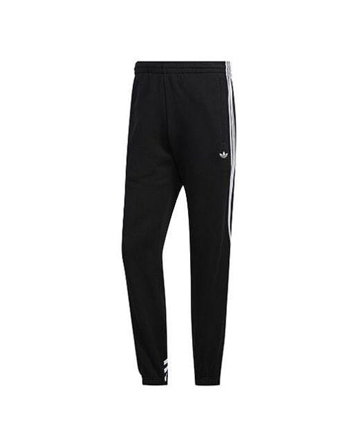 Adidas Black Originals 3 Stripe Wrap Pants For for men
