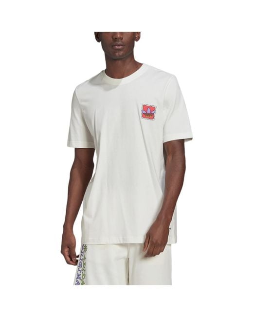 Adidas White Originals Graphic New Summer Pack T-Shirt for men