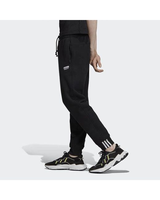 Adidas Black Original Vocal Pants Training Running Tapered Sweat-Pant for men