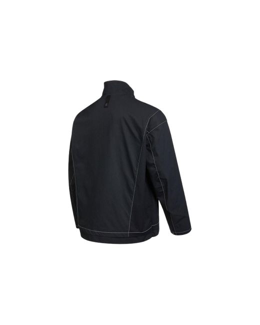 Adidas Blue Martial Arts Series Stand Collar Sports Jacket Long Sleeves Autumn for men