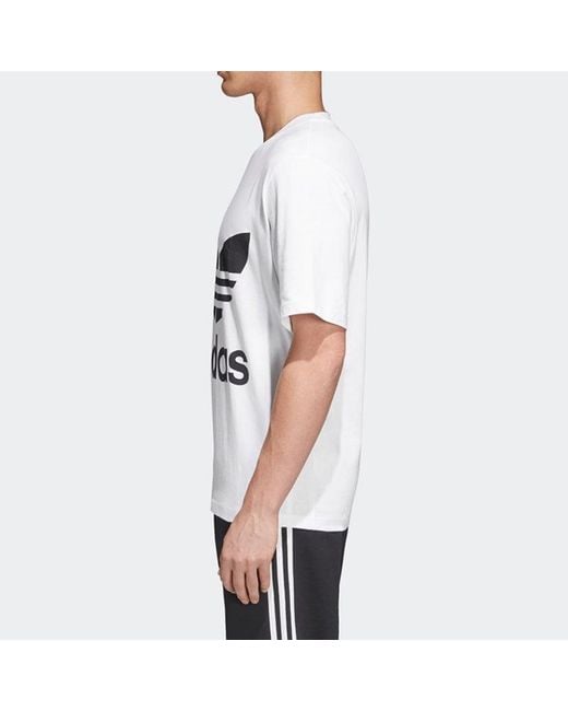 Adidas White Originals Sport Round Neckshort Sleeve S for men