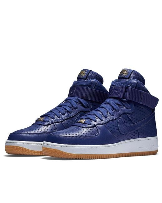 Nike Blue (Wmns) Air Force 1 High Premium 'Dark Dust'