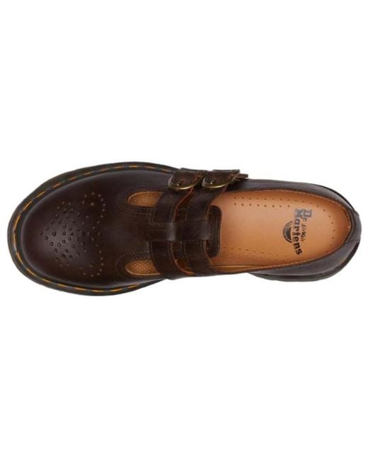 Dr. Martens Brown (Wmns) 8065 Crazy Horse Leather Mary Jane Shoes 'Dark'