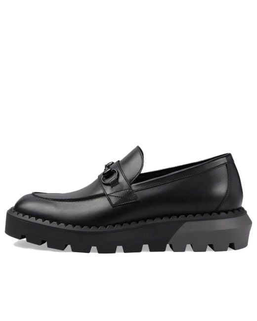 Gucci Black Horsebit Loafers 'All' for men