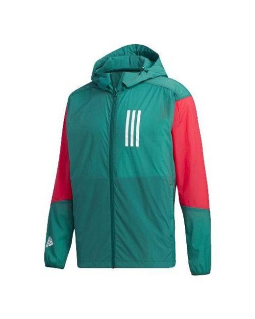 Adidas Green Windbreaker Casual Sports Hats Jacket Forest for men