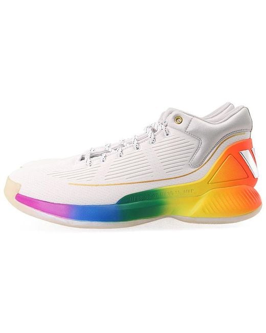 Adidas White D Rose 'Pride Pack' for men