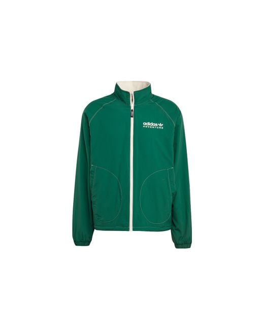 Adidas White Originals Adventure Fleece Reversible Jacket for men