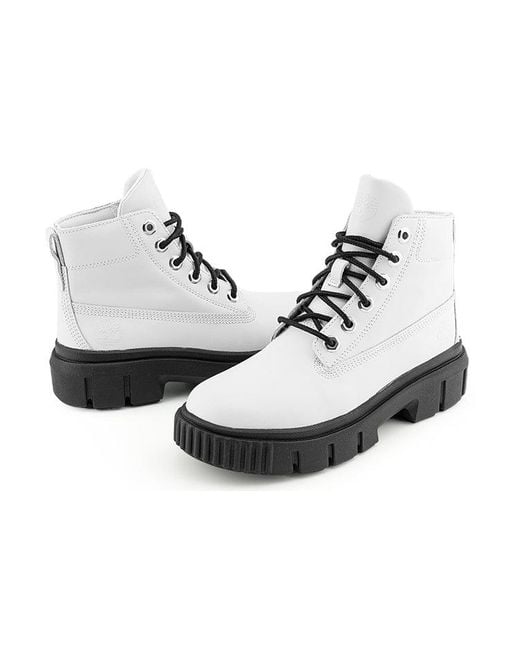 Timberland Black (Wmns) Greyfield Leather Boots Full Grain'