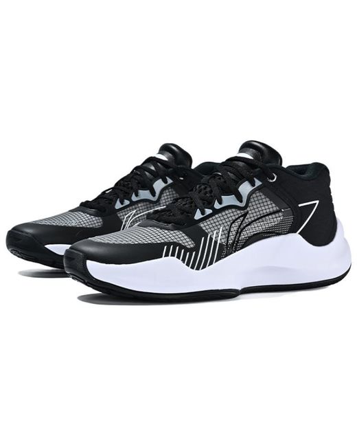 Li-ning Black Casual Basketball Shoes Low for men