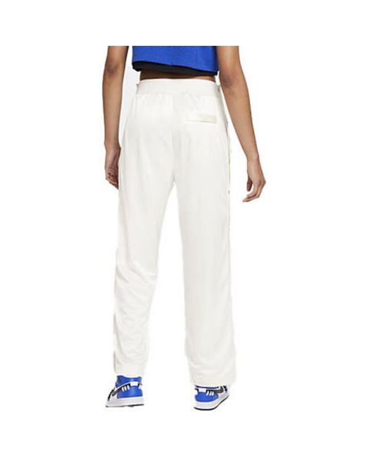Nike White (Wmns) X Aleali May Tearaway Crossover Splicing Waist Drawstring Casual Long Pants/Trousers Autumn