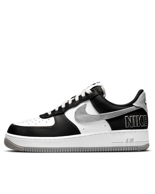 Nike Black Air Force 1 Low '07 Lv8 Emb 'Raiders' for men