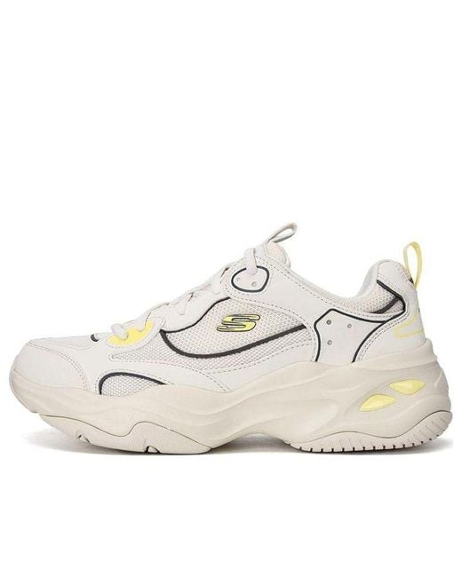 Skechers White Dlites 4.0 'Cream' for men