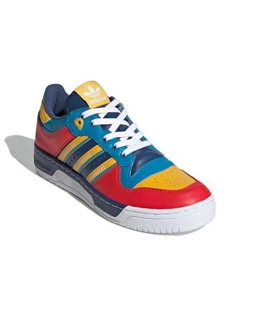 Adidas Blue X Human Made Rivalry Low 'Scarlet Aqua' for men
