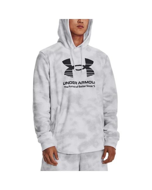 Under Armour Gray Rival Terry Hoodie for men