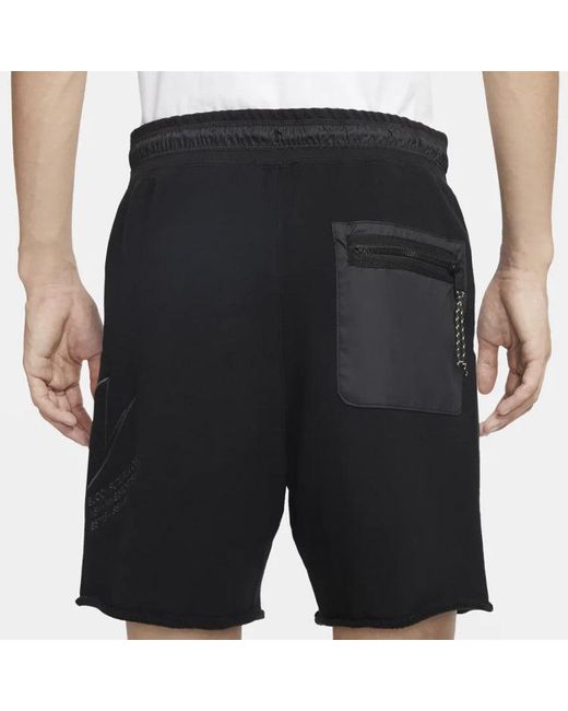 nike french terry shorts black