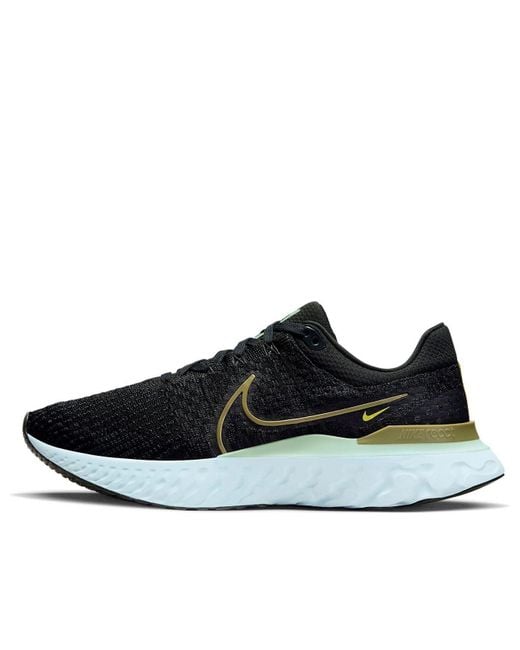 Nike Black React Infinity Run Flyknit 3 'Night Forest Enamel' for men