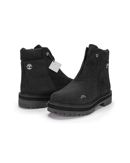 Timberland Black X A Cold Wall 6 Inch Premium Side Zip Boot 'Jet Nubuck' for men