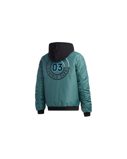Adidas Green Neo M Strt Gr Bmr Stay Warm Sports Hooded Down Jacket for men