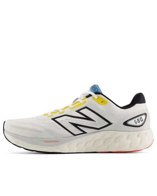 New Balance White Fresh Foam 680V8 Ginger Lemon' for men