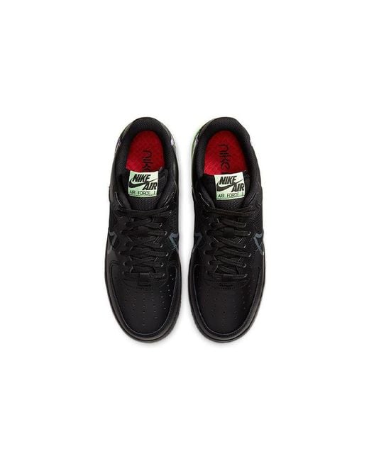 Nike Black Air Force 1 React Star' for men