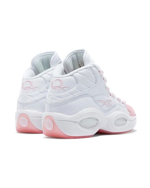 Reebok White Question Mid Toe' for men