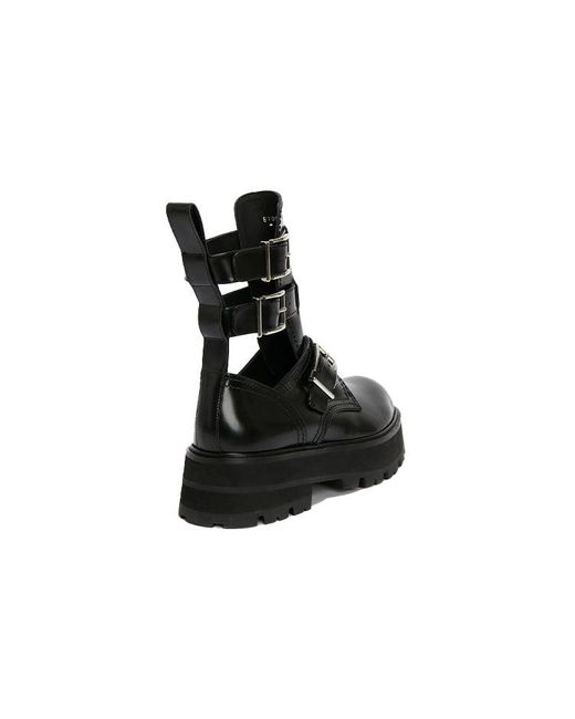 McQueen Black (Wmns) Flat Rubber Boots