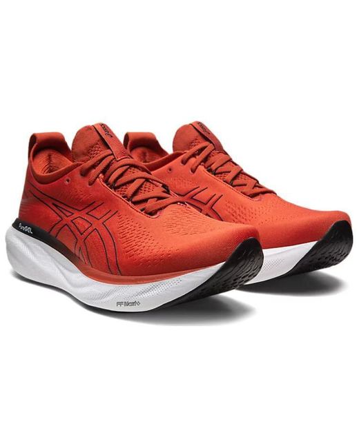 Asics Red Running Shoes For Adults Gel-nimbus 25 Orange Men for men